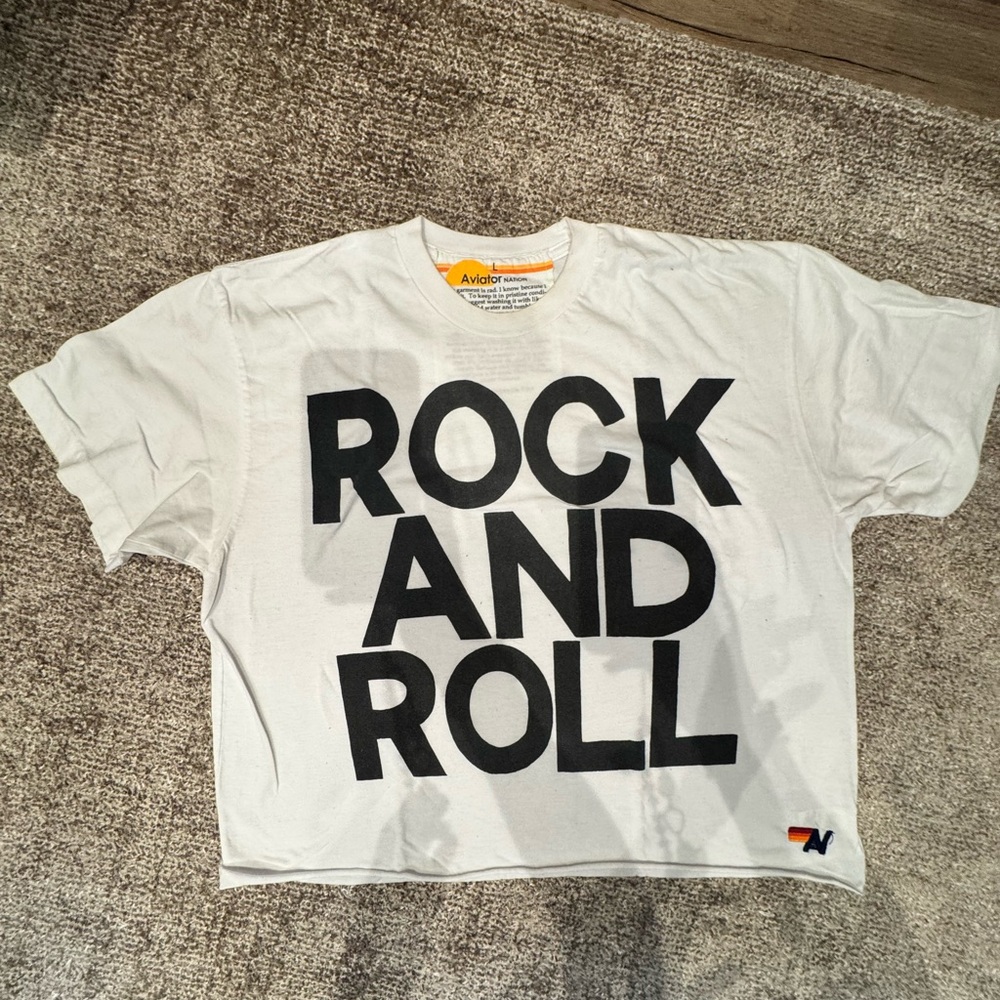 Aviator Nation White Rock and Roll Tee